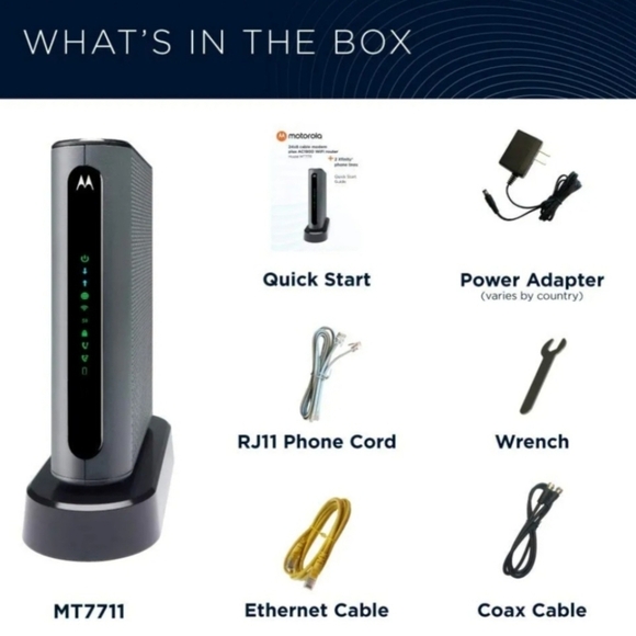 NIB Motorola Cable Modem Plus WiFi Router plus 2 Phone Lines - Picture 8 of 8